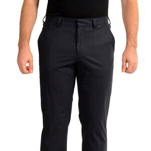 Hugo Boss Men's "Karl-Tom244X" Blue Wool Flat Front Dress Pants US 32R IT 48
